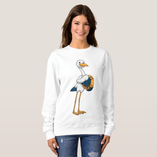 Sweatshirt Stork à Bowling avec Bowling ball (Devant entier)