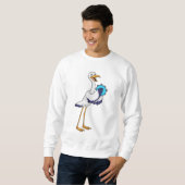 Sweatshirt Stork en musicien avec Tambourine (Devant entier)