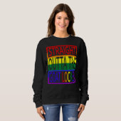 Sweatshirt Straight Outta The Goat Locker Navy Chief Rainbow (Devant entier)