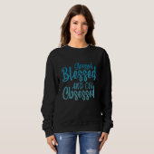 Sweatshirt Stressed Blessed And Cow Obsessed Cattle Farmer (Devant entier)
