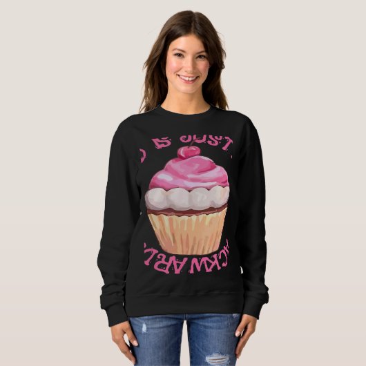 Sweatshirt Stressed Is Just Desserts Backwards  Cupcake (Devant entier)