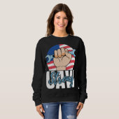 Sweatshirt Strike Red Tee United Auto Workers Picket Sign (Devant entier)