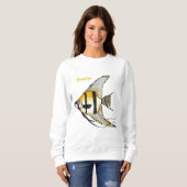 Sweatshirt Striped angelfish cartoon (Devant entier)