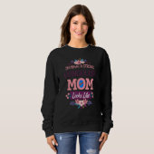 Sweatshirt Strong Like Mom Citer Congo Love Design (Devant entier)