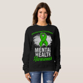 Sweatshirt Stronger Than Stigma Mental Illness Mental Health  (Devant entier)