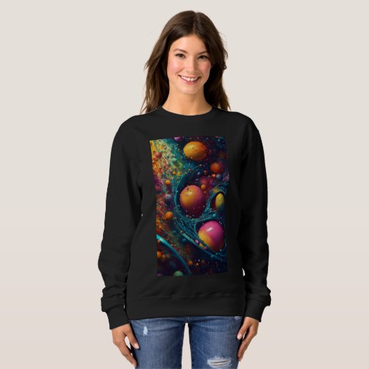 Sweatshirt structure spatiale par art (Devant entier)