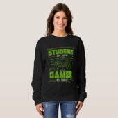 Sweatshirt Student By Day Gamer By Night  Gaming Student Grap (Devant entier)