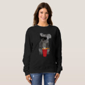 Sweatshirt Student College Beer Pong Red Cup Party Pun Beer (Devant entier)