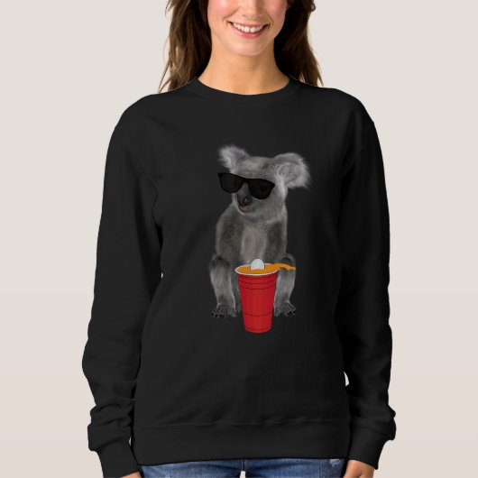 Sweatshirt Student College Beer Pong Red Cup Party Pun Beer (Devant)