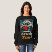 Sweatshirt Study Time Panda Bear Cute  Retro Animal Student (Devant entier)