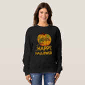 Sweatshirt Style citrouille Avec Crocodile Joyeux Halloween C (Devant entier)