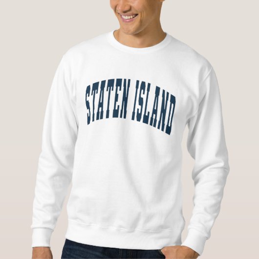 Sweatshirt Style Collège Vintage de Staten Island NYC (Devant)
