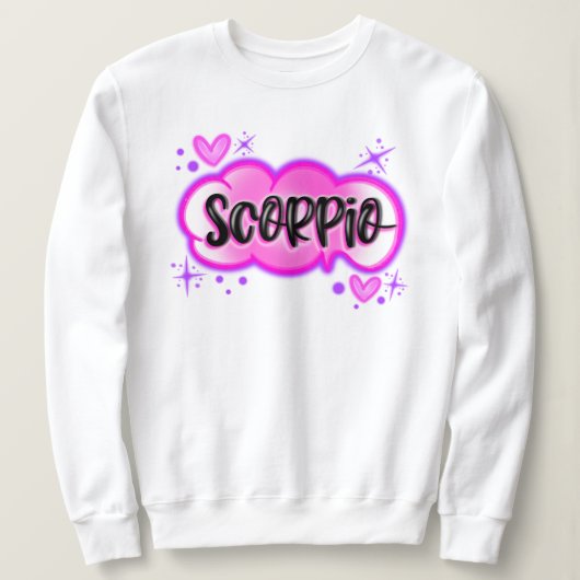 Sweatshirt Style d'aérographe Scorpio (Design devant)