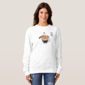 Sweatshirt Style drôle amateur de café chat rustique cosy  (Devant entier)