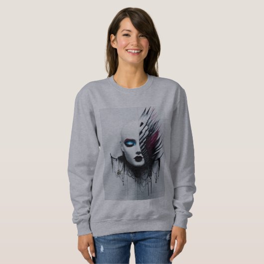 Sweatshirt Style gothique Tiara Art-Fierce & Conception Prote (Devant entier)