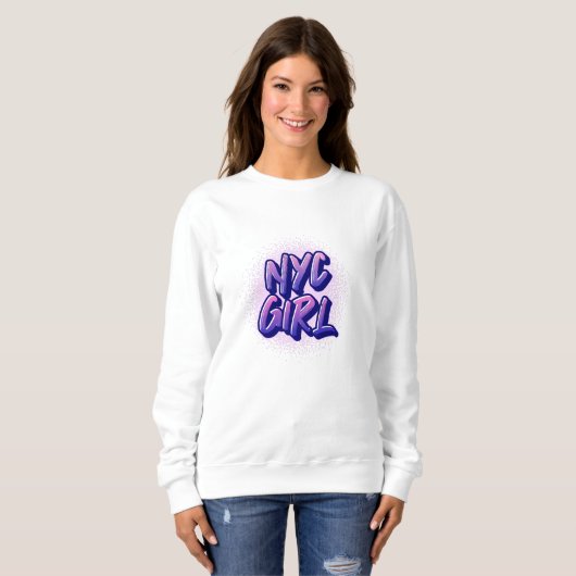 Sweatshirt Style Graffiti pour fille NYC (Devant entier)