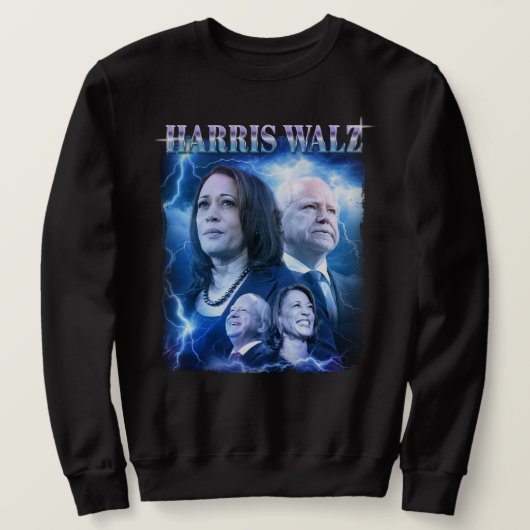 Sweatshirt Style Harris Walz Retro 90s (Design devant)