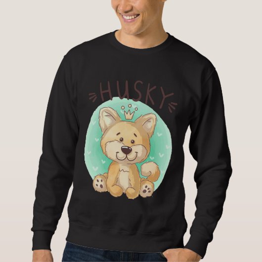 Sweatshirt Style Husky Puppy King (Devant)