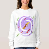 Sweatshirt style oiseaux coloré (Devant)