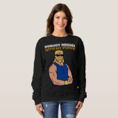Sweatshirt Style Rétro No Messing Labrador Puppy (Devant entier)