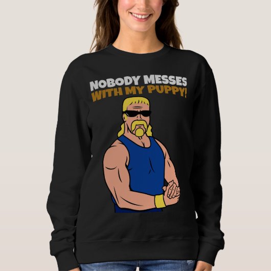 Sweatshirt Style Rétro No Messing Labrador Puppy (Devant)