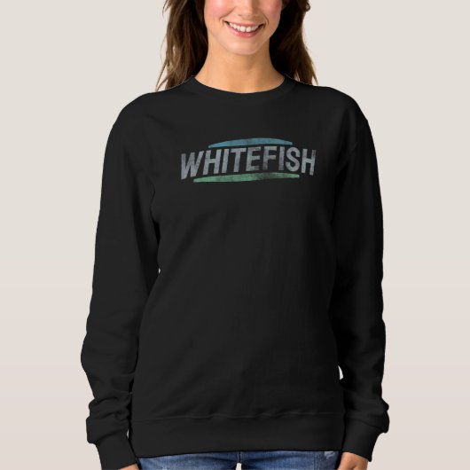 Sweatshirt Style Rétro Sportif de Whitefish (Devant)