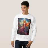 Sweatshirt Style Tiffany Vitrail Verre magique Fée (Devant entier)