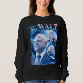 Sweatshirt Style Tim Walz Retro 90s (Devant)
