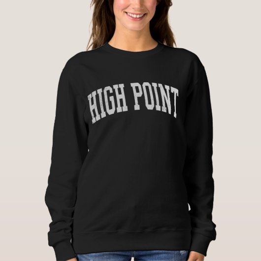 Sweatshirt Style vintage High Point Perdu Blanc Varsity (Devant)