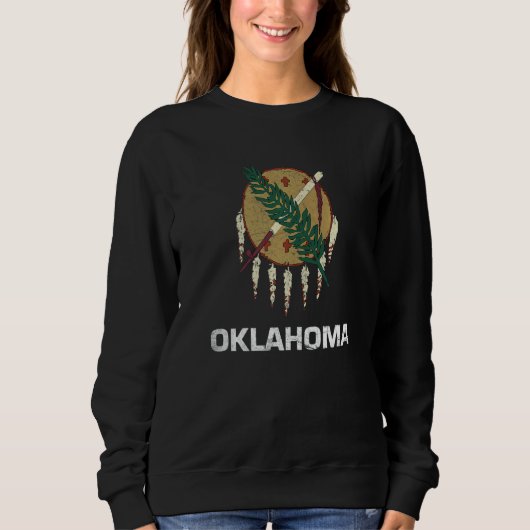Sweatshirt Style Vintage Oklahoma Flag State (Devant)