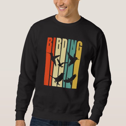 Sweatshirt Style Vintage Pour Oiseaux Avec Oiseaux (Devant)