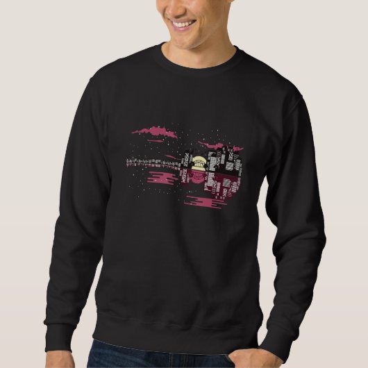 Sweatshirt Stylish guitar city graphic (Devant)