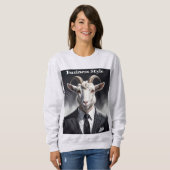 Sweatshirt Stylish horned figure in sharp formal attire art (Devant entier)