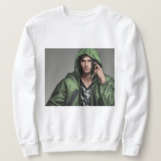 Sweatshirt Stylish Young Man Graphic Tee : Embrassez Votre Vi (Design devant)