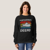 Sweatshirt Submariners Stay Longer And Go Deeper Navy Submari (Devant entier)