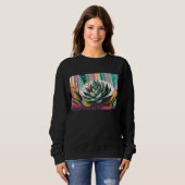 Sweatshirt Succulent plante avec points colorés (Devant entier)