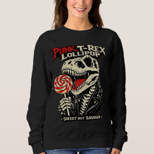 Sweatshirt Sucette de T-Rex Punk - Doux mais Sauvage