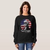 Sweatshirt Suck It England 4 juillet George Washington 1776 (Devant entier)