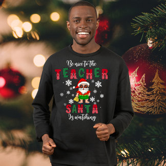 Sweatshirt Sudadera de navidad santa playero para maestros