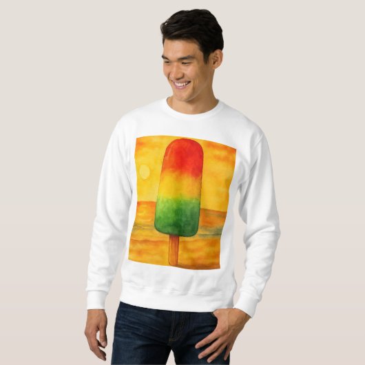 Sweatshirt Sudadera helado en la playa (Devant entier)