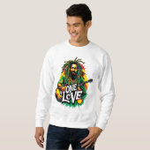 Sweatshirt Sudadera One Love el Rey del Reggae (Devant entier)