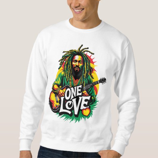 Sweatshirt Sudadera One Love el Rey del Reggae (Devant)