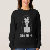 Sweatshirt sudo rm rf Linux Ordinateur Programmeur (Devant)