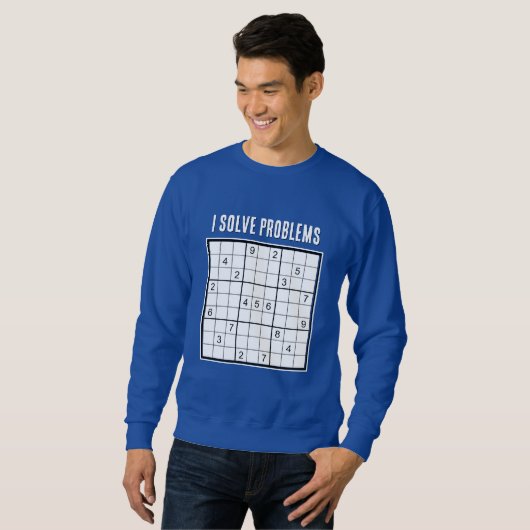 Sweatshirt SUDOKU Je Résous les Problèmes Personnalisé (Devant entier)