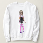 Sweatshirt Suéter garota pensando (Design devant)