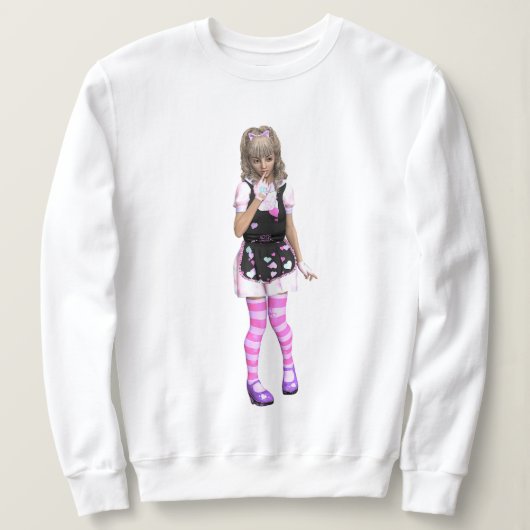 Sweatshirt Suéter garota pensando (Design devant)