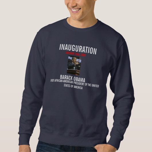 SWEATSHIRT SUEUR D'INAUGURATION DE PRÉSIDENT BARACK OBAMA (Devant)