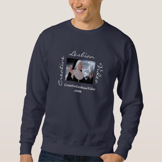 Sweatshirt Sueur lesbienne créative de vidéo (Devant)
