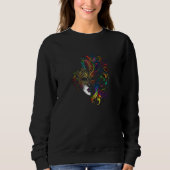 Sweatshirt Sugar Skull Mardi Gras (Devant)