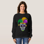 Sweatshirt Sugar Skull Mardi Gras Party Apparel  Men Women Ki (Devant entier)